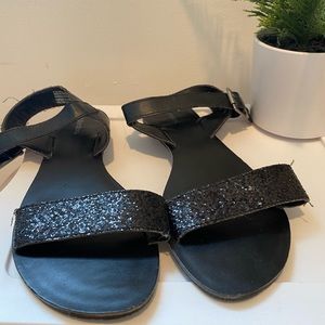 Black sparkly sandals!!!!!!!